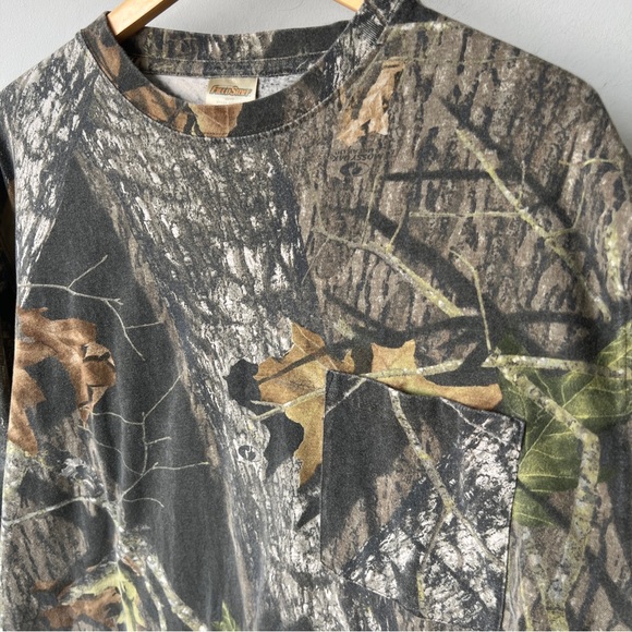 Mens Vintage Field Staff Green Pocket Camouflage All Over Print Sweatshirt 2XL - Picture 3 of 5
